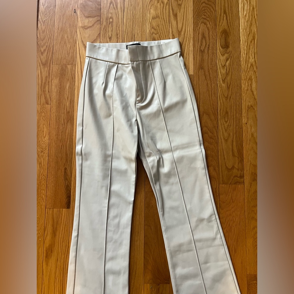 Cream High-Waisted Trousers